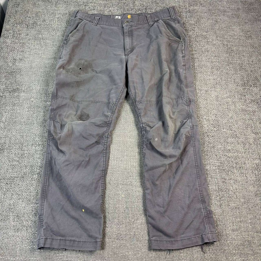Carhartt Full Swing Relaxed Fit Pants Mens 40x30 Gray Distressed Workwear